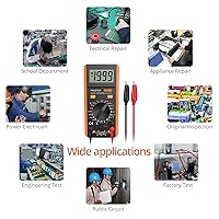 Vista 6 de Proster Medidor LCR - Multimetro Digital LCR de Capacitancia Resistencia Inductancia con Pantalla LCD de Rango Excesivo Amarillo