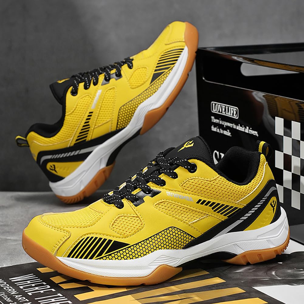 Zapatillas de Bádminton Transpirables para Hombre y Mujer, Malla Ligera, Entresuela MD Reactiva y Placa de Control Torsión