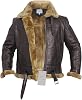RAF Bomber Ginger Men's B3 Bomber Jacket Aviator Realmuton Bomber Sheepskin Leather Jacket