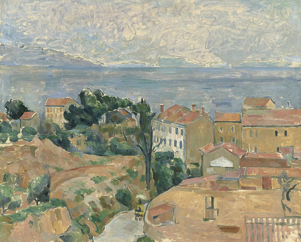 Affiche Paul Cézanne Landscape by The Sea cadre noir mat haut de gamme