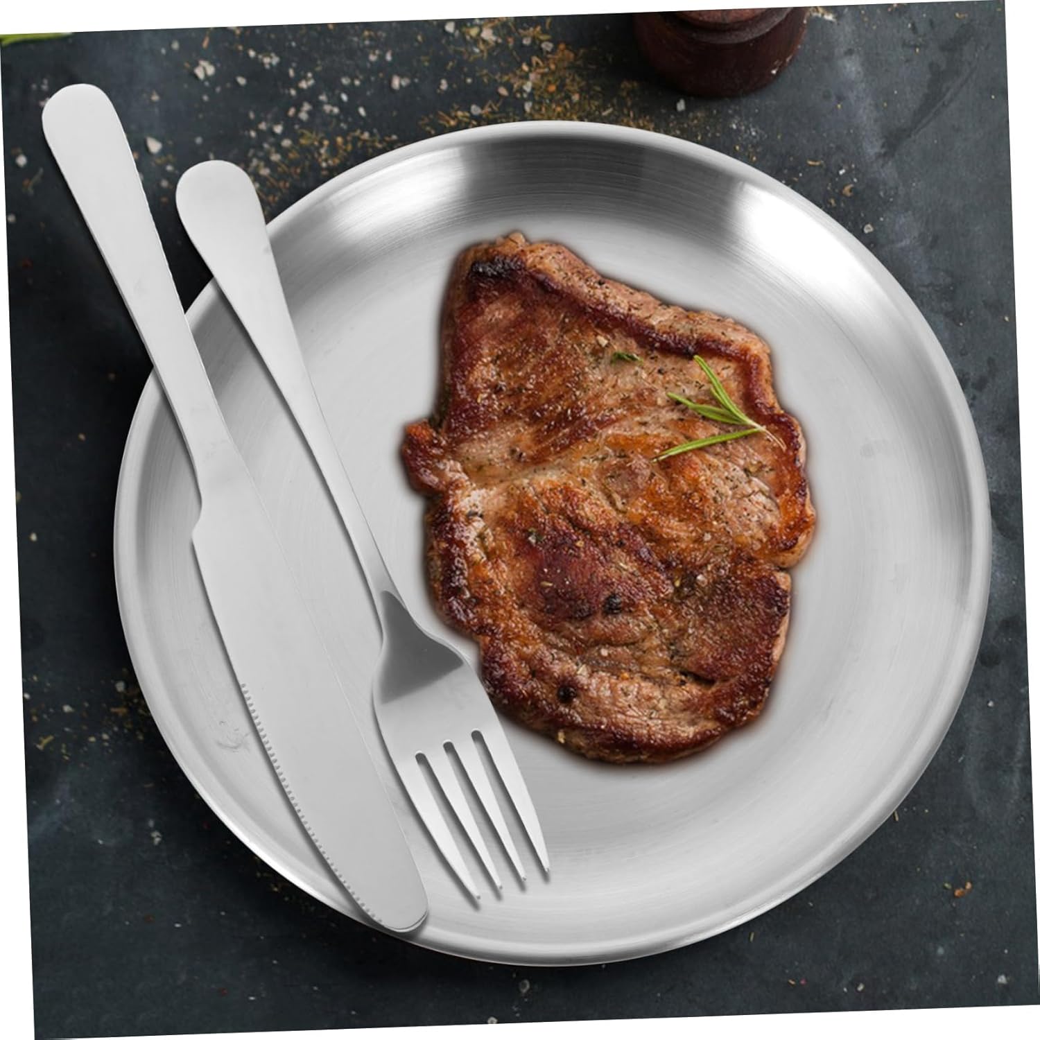 Camping Cutlery Reusable Travel Utensils Stainless Steel Tableware Compact Picnic Bbq Utensil Kit Outdoor Cutlery