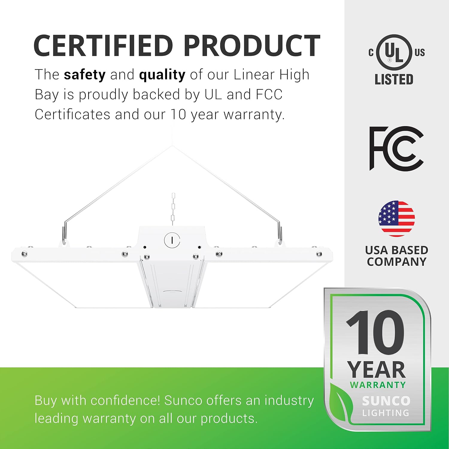 Gеt Dіѕсоunt 70% Prісе Sunco Lighting LED Warehouse Lights, Linear High Bay Dimmable 1-10V, 5000K Daylight, 2FT, 220W, HID Replacement, 30800 LM, Damp Rated, Super Bright, Commercial Grade Lighting - UL, DLC 2 Pack