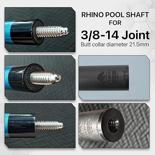 Miniatura 3 de RHINO - Taco de piscina de carbono de 30 pulgadas  38-14, punta de 0.465 in, 0.480 in, 0.488 in, 0.492 in, 0.496 in, 0.500 in, 0.504 in, 0.508 in,