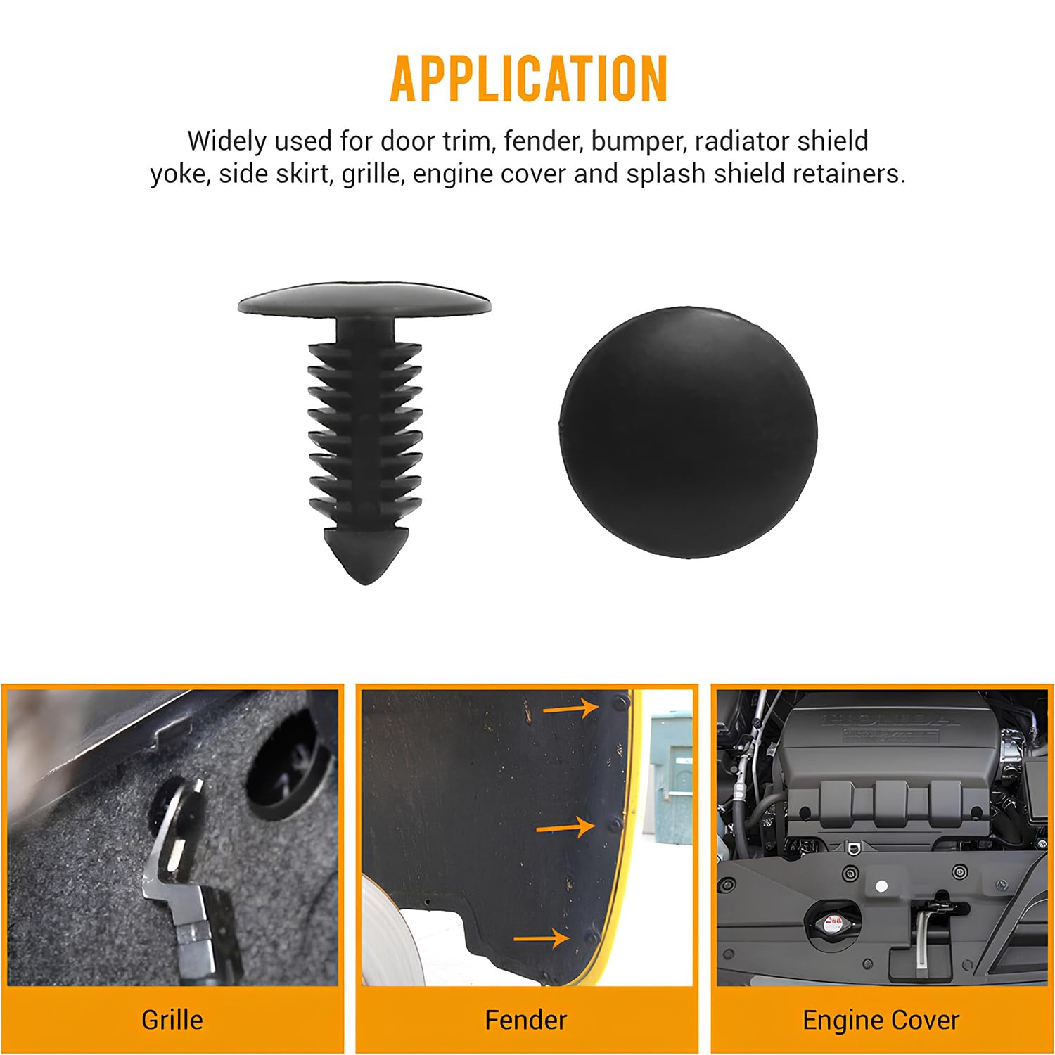 ELK 1" Vapor Barrier Fasteners for Crawl Space Encapsulation and Automotive Repairs - Secure Moisture Barriers with Precision Dimensions and Effortless Installation (Black, 100 Pack)