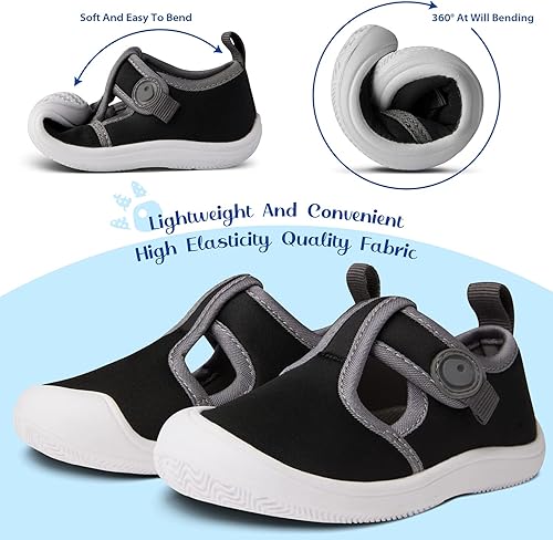 Miniatura 4 de SEEKWAY Zapatos de agua para niños y niñas de secado rápido antideslizantes calcetines acuáticos para playa piscina natación deportes SP002