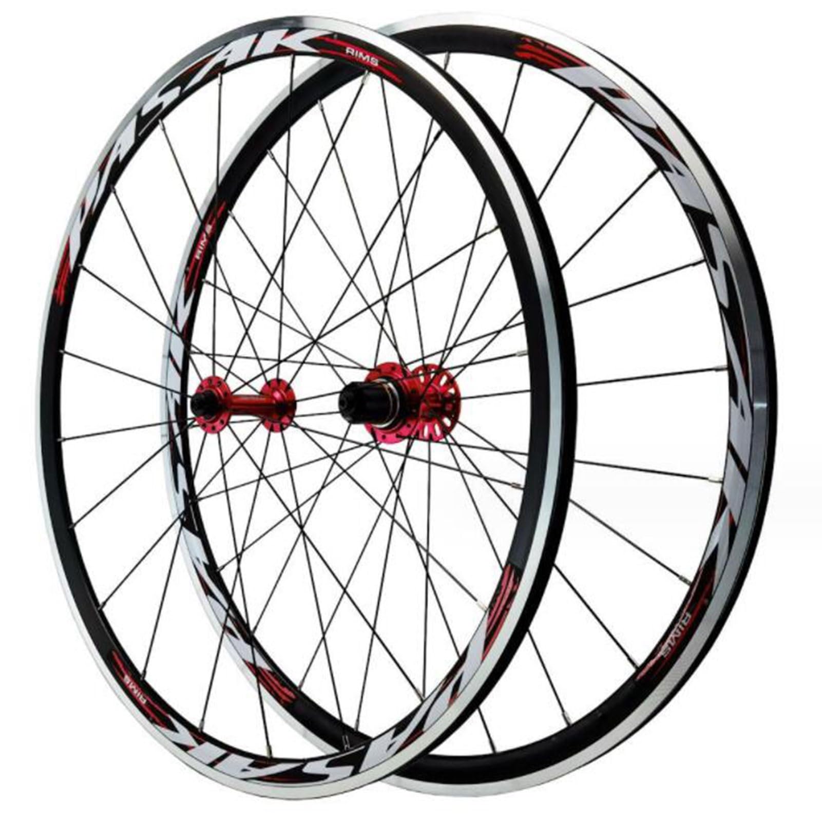 Zestaw kół terenowych do roweru 700c, podwójne felgi aluminiowe obręcze hamulcowe C V szybkie zwalnianie przednie 2 tylne 4 łożyska 7-12 prędkości zestaw kół (kolor: piasta tytanowa, rozmiar 700c)