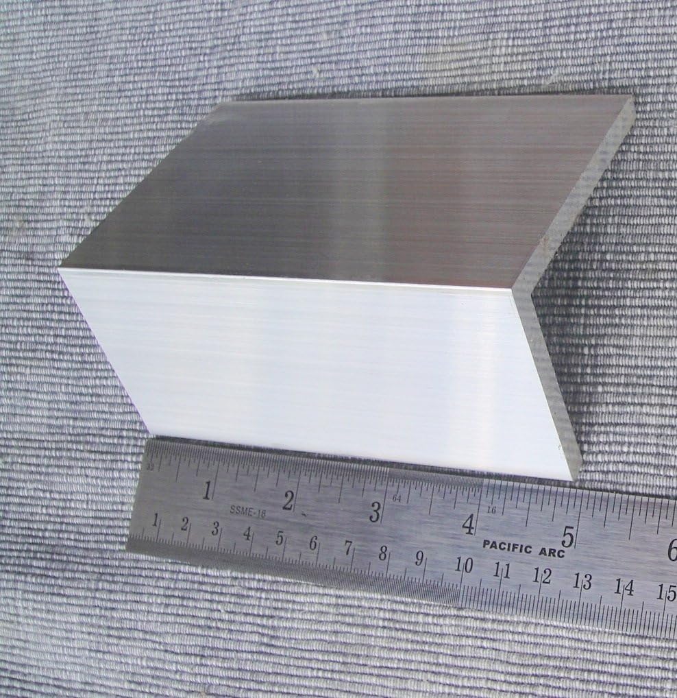 Aluminum Angle Plate 1/4" (.25thk) X 2.2" X 3" x 5" long