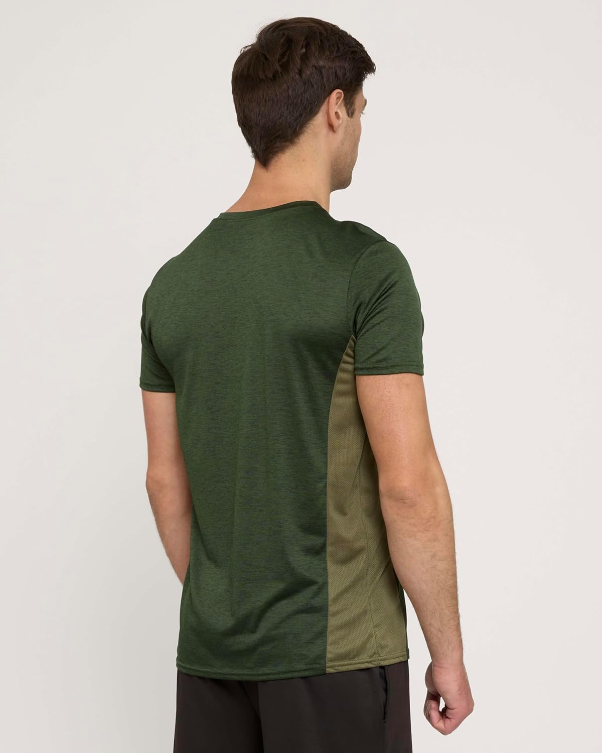 Real Essentials 5 Pack: Men's Dry-Fit Short Sleeve Crew Neck T Shirts Fitness Running Gym Workout Cool Exercise Athletic Tee - Image 3