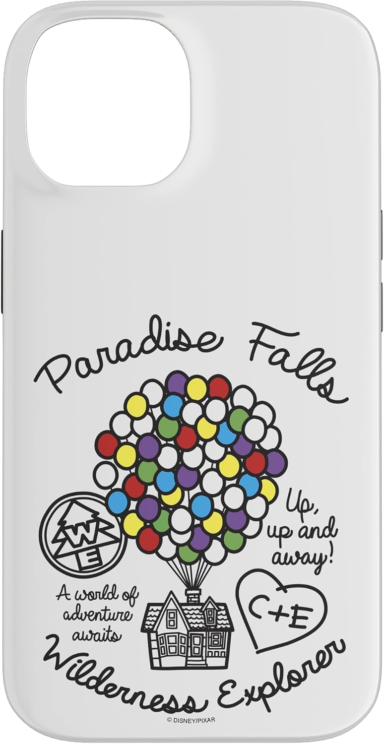 iPhone 14 Pro Max Disney Pixar Up Paradise Falls Wilderness Explorer Line Art Case