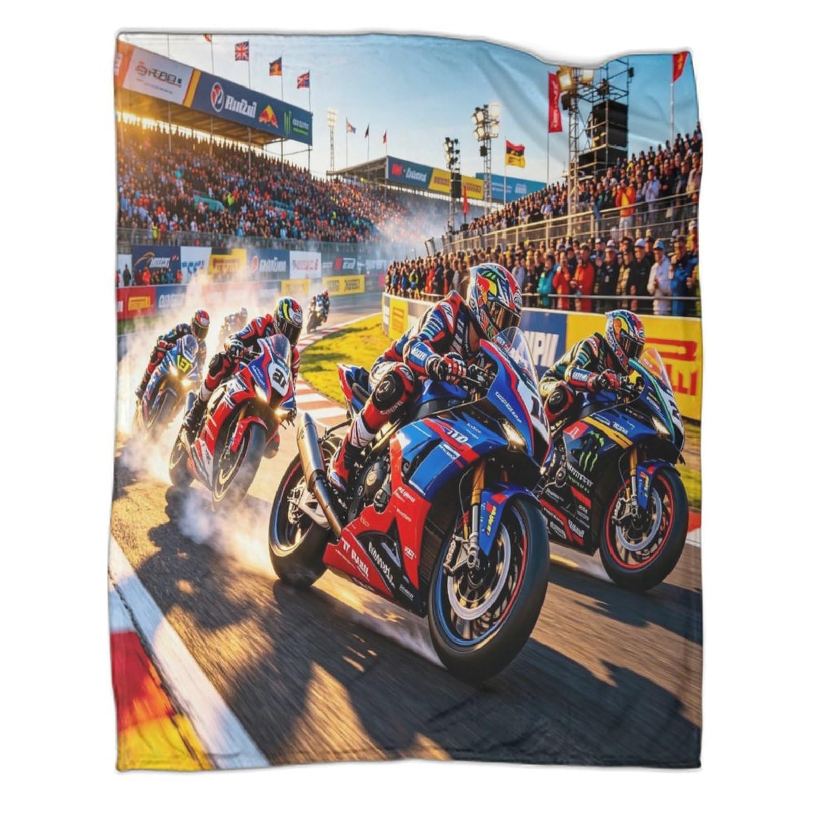 Motor Road Racing Przytulny koc na sofę, koc wełniany, 200 x 230 cm, ciepły miękki koc polarowy na sofę, kanapę, łóżko