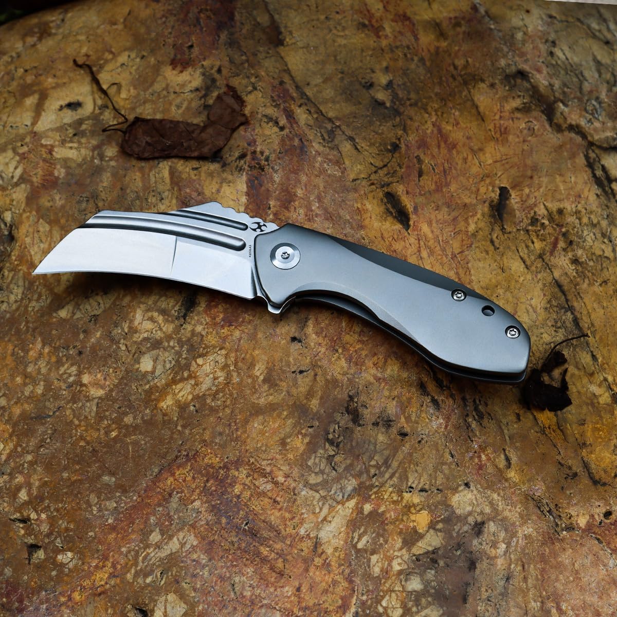 KANSEPT KTC 3 Pocket Knives for Men EDC Camping Folding Knife 2.69'' Stonewashed CPM-S35VN Material Pocket Folding Knife with Bead Blasted Titanium Handle Everyday Carry K1031A2