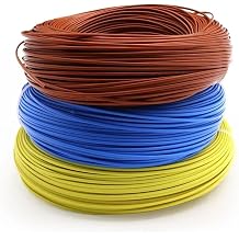 2/5/10/50/100M K J T Type Thermocouple Wire 2 Cores PTFE Insulator Shielded Line High Temperature Measuring Compensation CableT Type 2x0.3,2 Meters