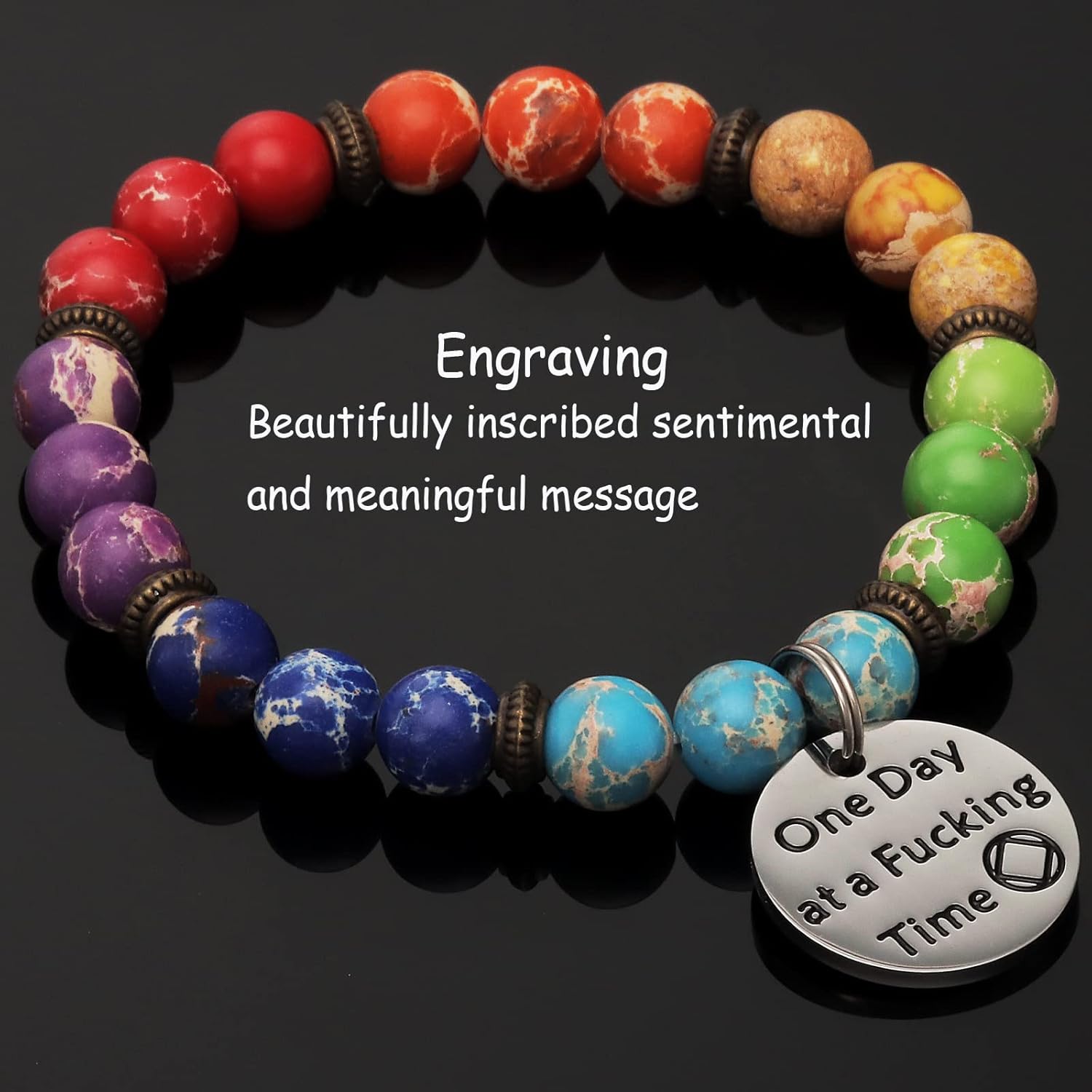 Kivosliviz Recovery Gifts for Women Bracelet Gift for Sobriety AA Gifts for Women NA Recovery Addiction Gifts Sobriety Bracelet - Image 2