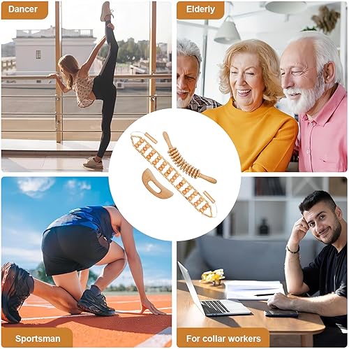 Miniatura 8 de 3 herramientas de masaje de terapia de madera, drenaje linfático y esculpir el cuerpo, masajeador de madera, herramienta anticelulítica de