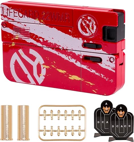 FESVASDEE Life Card - Pistola de juguete plegable, juguetes transformadores, pistola de disparo, dardos y pistolas para niños de 5, 6, 7, 8 años,