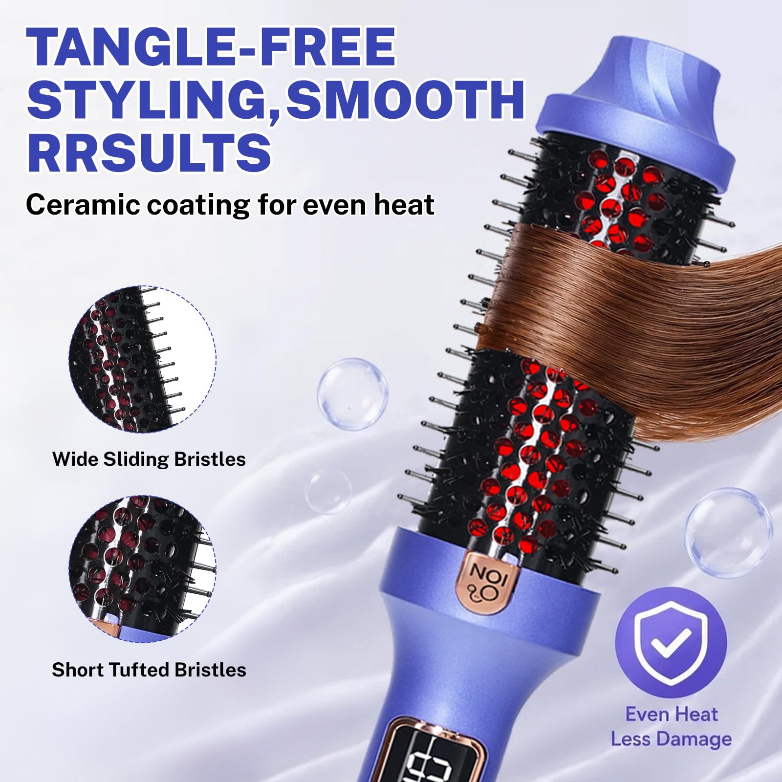 Negative Ion Infrared Hot Brush Hair Volumizer, Purple