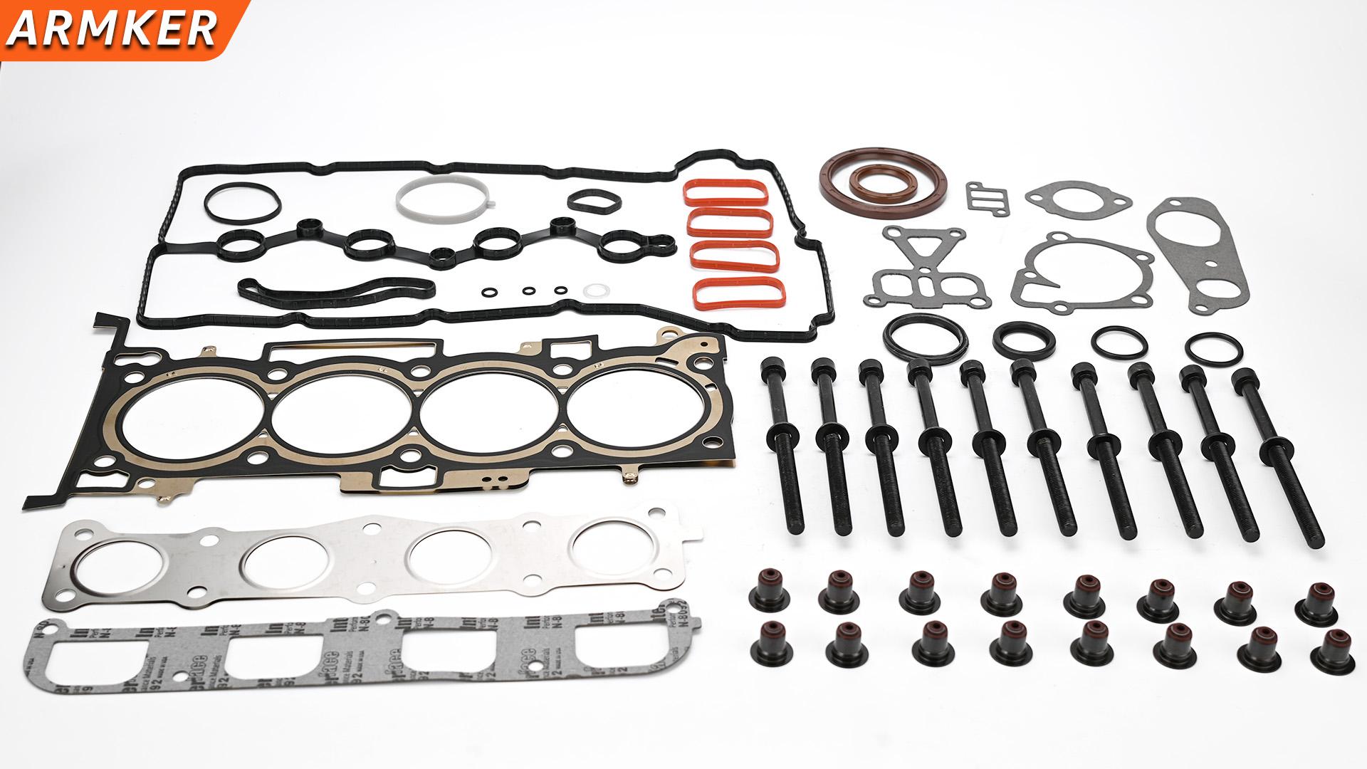Image of Cylinder Head Gasket Set w /Bolts fit for 2011-2015 Hyundai Sonata Tucson Kia Optima Sorento Santa Fe Sport 2.4L G4KJ 2359CC L4 DOHC HS54741B CS26333-1 ES72465-1