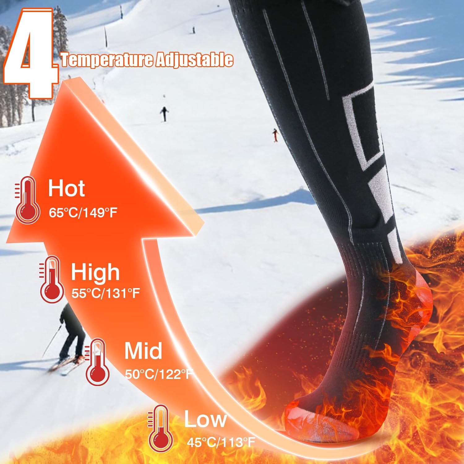 Heated Socks Lifestyle Skiing