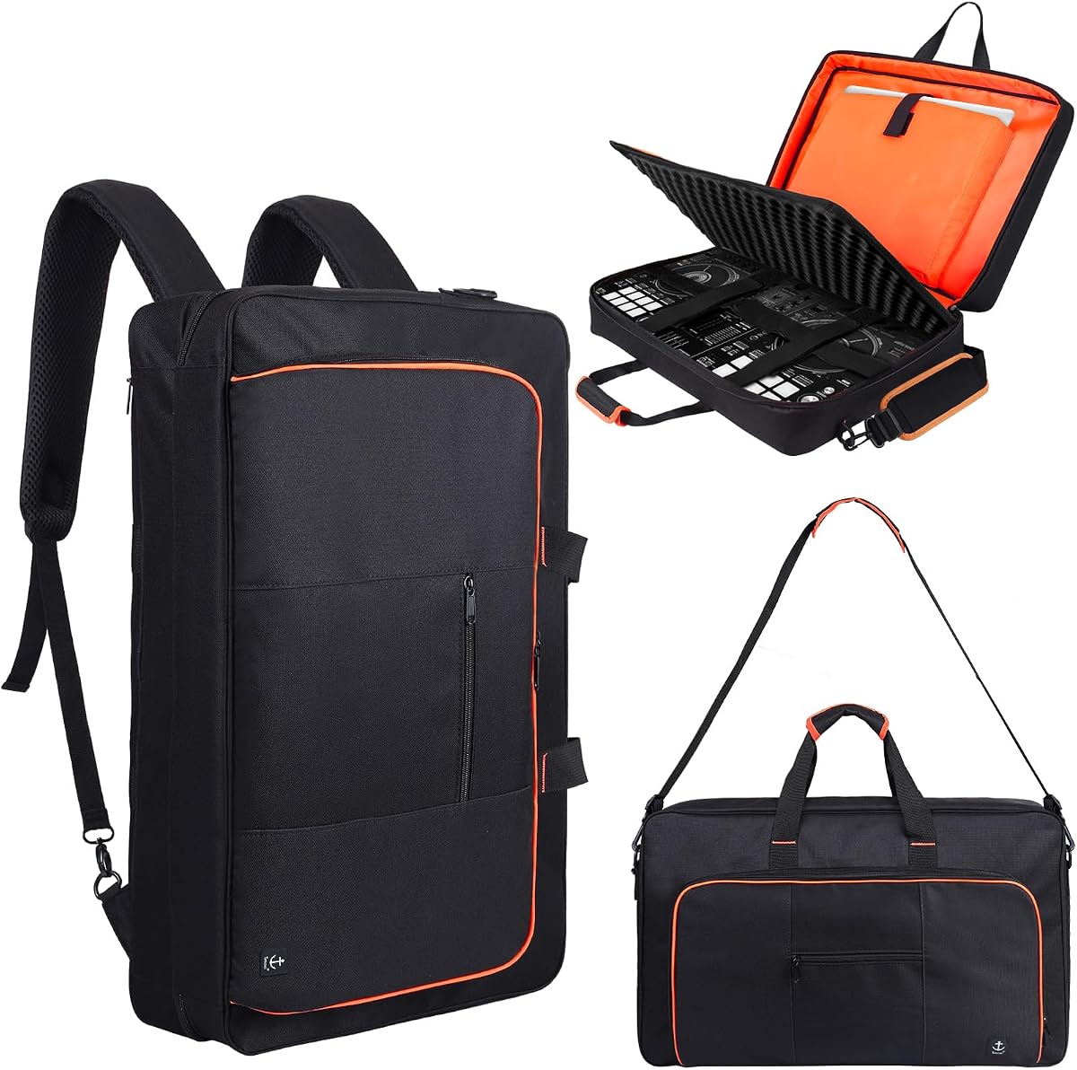 Estuche para controlador de DJ para DDJ-FLX4/ 200/400/SR2/REV1 Numark Party Mix 2 | Con acolchado grueso de EVA, correa ajustable para el hombro, se adapta a portátiles de hasta 15,6", perfecto para DJ y productores de música