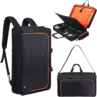 DJ Controller Case for DDJ-FLX4/ 200/400/SR2/REV1 Numark Party Mix 2/Mixtrack Platinum FX With Thick EVA Padding, Adjustable Shoulder Strap,Fits Up to 15.6" Laptops– Perfect for DJ and Music Producers