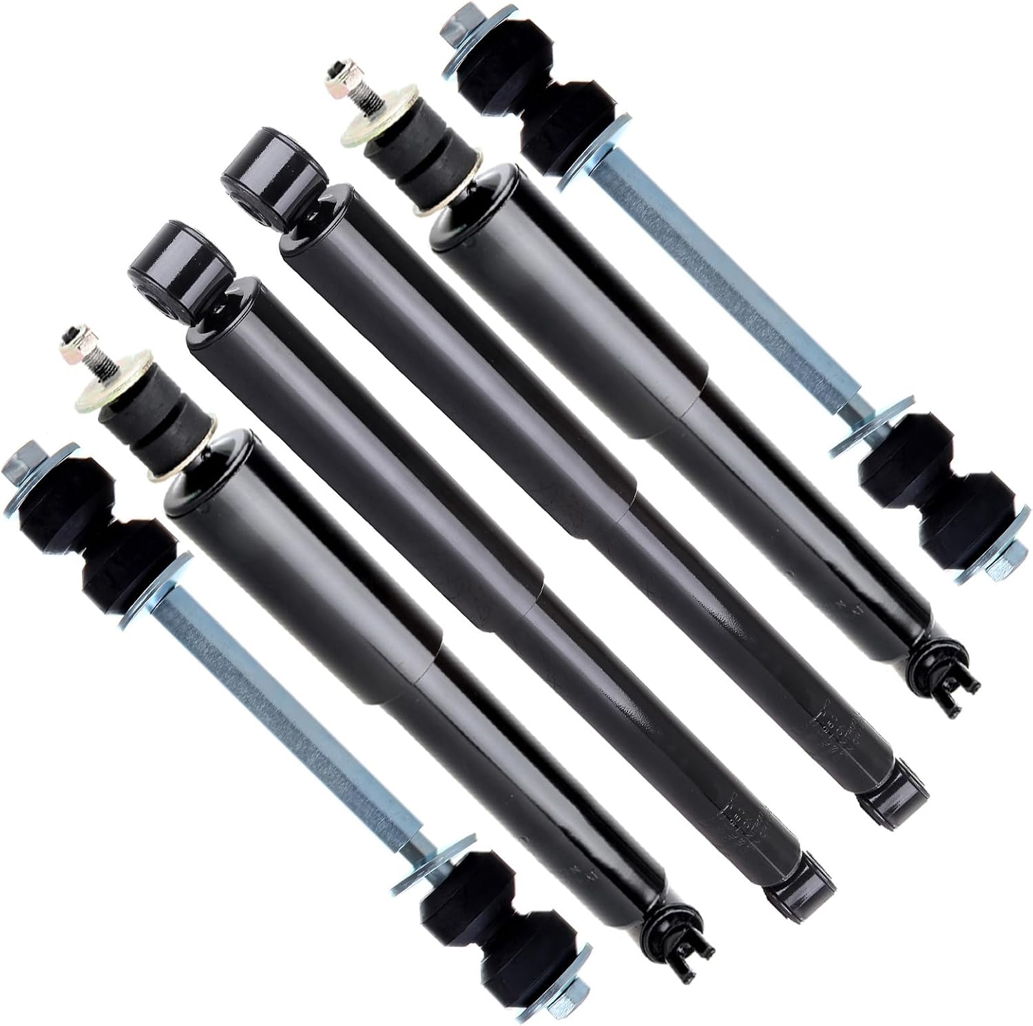 Struts Shock suspension kit for Chevrolet Silverado 1500 1999 2000 2001 2002 2003,for GMC Sierra 1500 1999 2000 2001 2002 2003 front and rear Shock absorber, Stabilizer Bar Link Kit, 6 Pcs