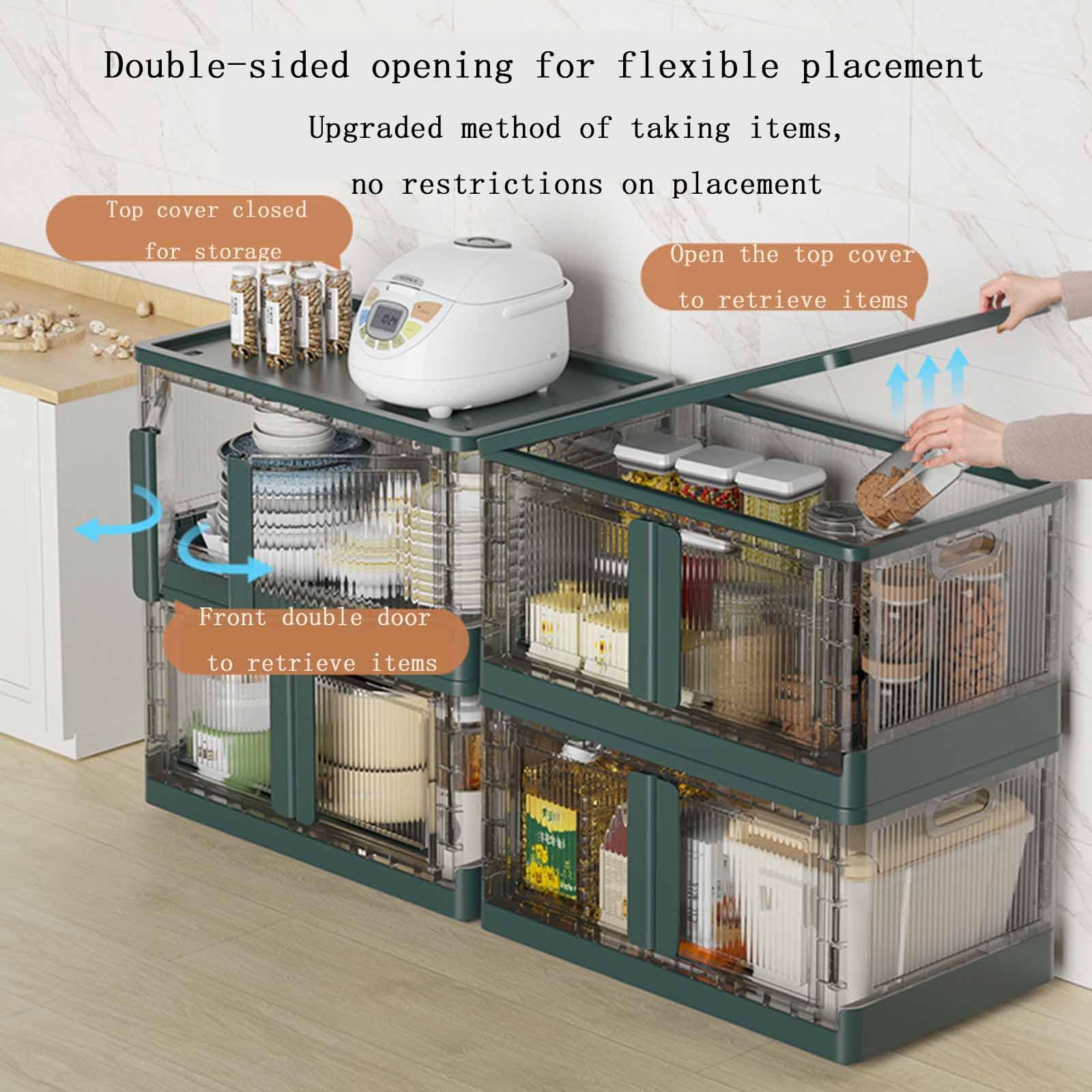Faltbar Aufbewahrungsbox, Praktische Boxen Aufbewahrung für Haushalt,Durchsichtig Praktische Aufbewahrungskisten für Kleidung Spielzeug Campingschrank