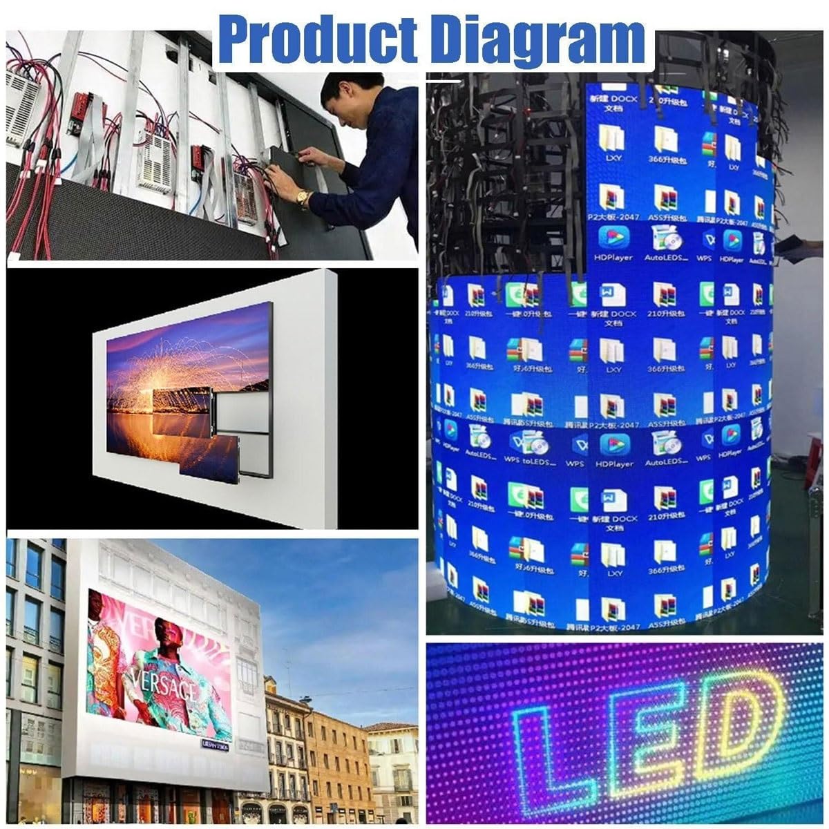 Ventosa eléctrica para pantallas LED, 3 tamaños de almohadilla, capacidad de elevación de 66 libras, uso continuo de 20 minutos, ideal para suelos y estudios de transmisión
