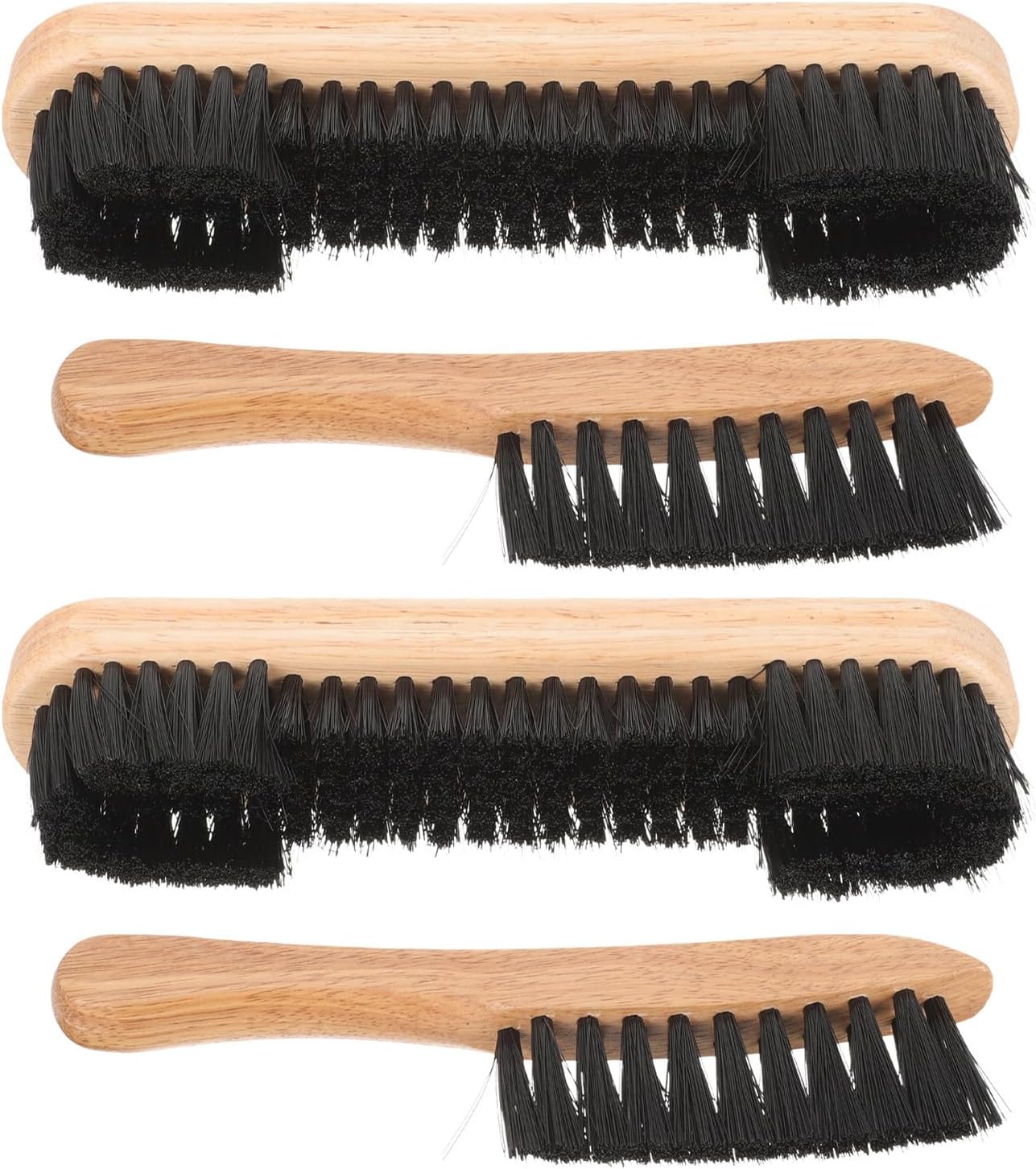4pcs Pool Table Cleaner Brush with Soft Nylon Bristles and Wooden Handle, Portable Dust Removal Tool for Felt Cloth, Pool Billiard Accessories for Home and Clubs