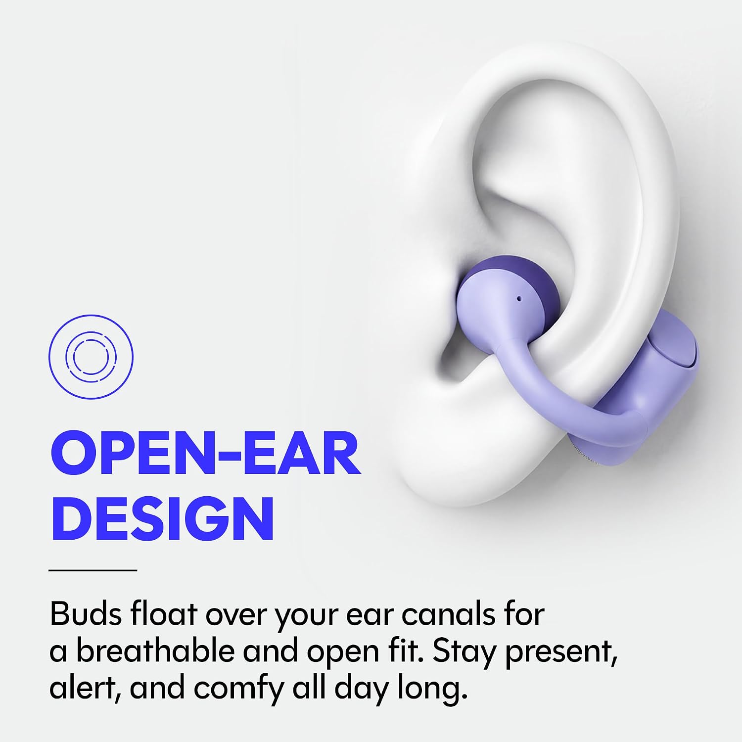 Raycon Everyday Clip On Earbuds - Open Ear Headphones, Lightweight Wireless Earbuds Bluetooth, Sweat & Water Resistant Earphones, Clip Earbuds with Buttons, 30 Hours Battery Life (Carbon Black)