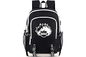 Roffatide Anime My Hero Academia Deku Logo Luminous Bag with USB & Headphone Port