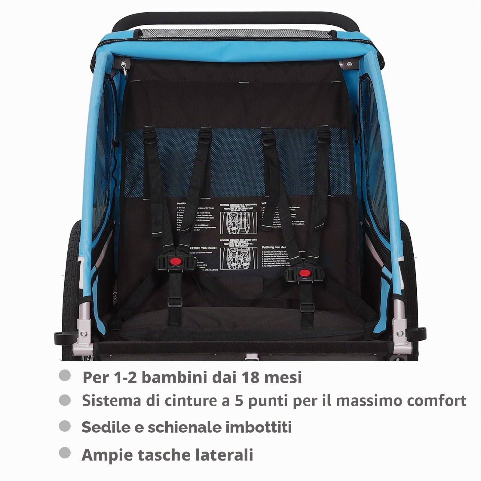 Tiggo VS 50202 Passeggino e rimorchio per bicicletta 2 in 1