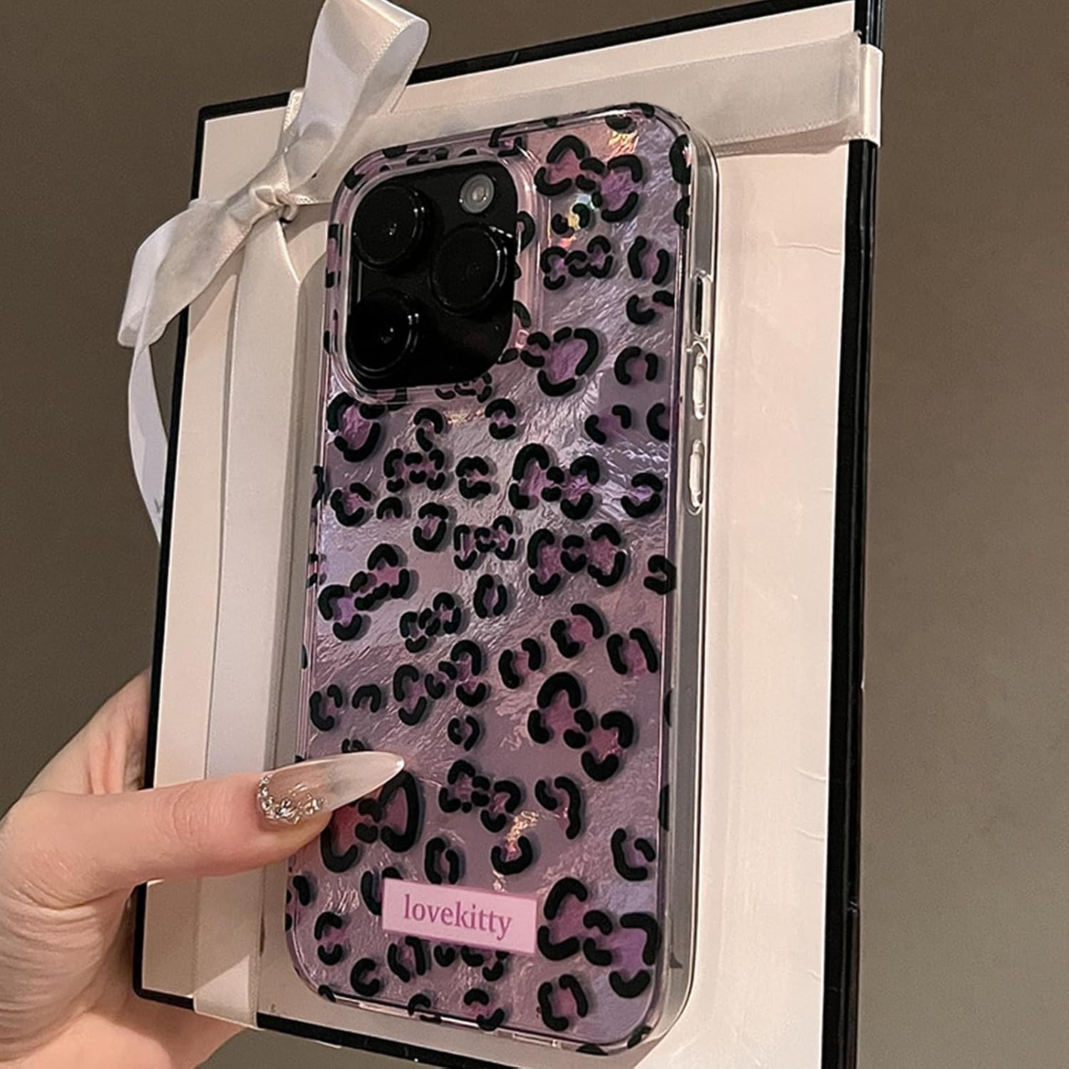 Compatible with iPhone 16 Pro Case with Cute Cheetah Leopard Glitter Pattern for Women Girls Fashion Aesthetic Design Soft Flexible Slim TPU Protective Cover-Pink image 3