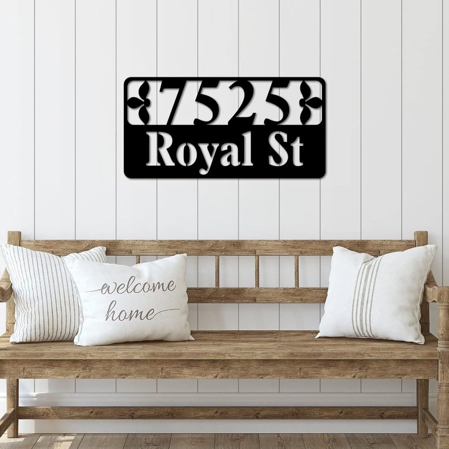 Metal Sign Personalized Laser Cut Sign Custom Family Address Sign Wall Sculpture Metal Wall Art Craft Sign Steel Cut Sign Vintage Address Yard Sign for Front Door Outside Home Decor