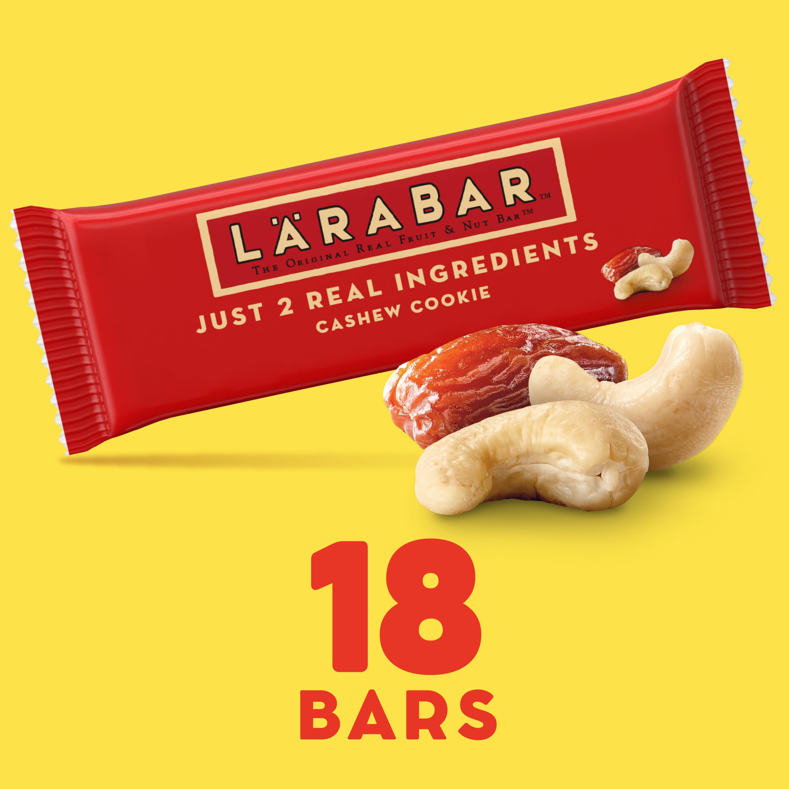 Larabar Biscuit aux noix de cajou, sans gluten, végétalien, barre de fruits et de noix, 18 ml