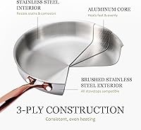 Vista 3 de CAROTE 21pcs Tri-Ply Stainless Steel Cookware Set, Pots and Pans Set, Non Toxic Induction Kitchen Cooking Sets, Cookware Collection, Mirror Polish