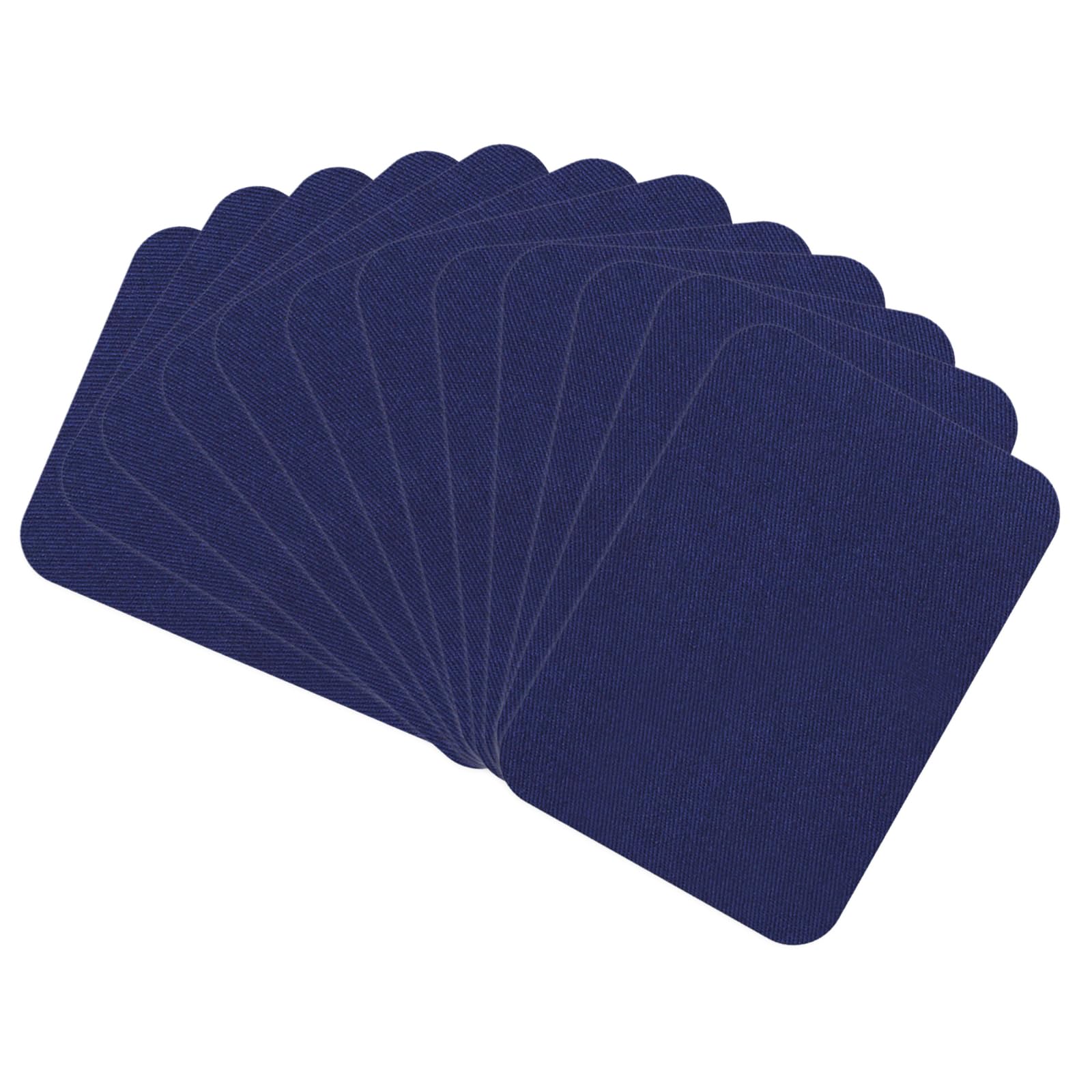 Aufnäher zum Aufbügeln, Premium-Qualität, Stoff, zum Aufbügeln, Denim, Jeans, zum Aufbügeln auf der Innenseite, Stoffflicken für Kleidung, Baumwolle, Schwarz, Reparatur-Set (12,4 x 9,4 cm,
