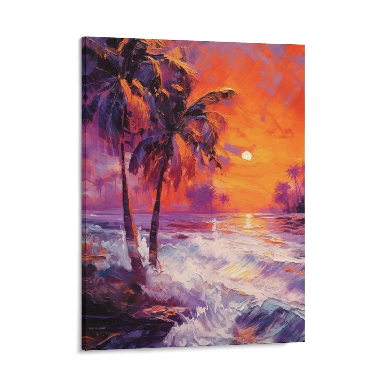 油絵 絵画【ヤシの木と海】 500x0.jpg