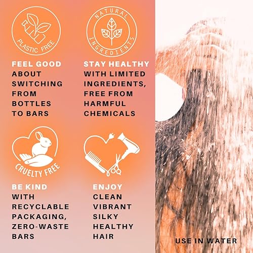 Miniatura 4 de SPIRALEAF Barra de champú sólido y acondicionador con ingredientes limitados, fórmula concentrada, sin fragancia, sin tintes, barras de cuidado y
