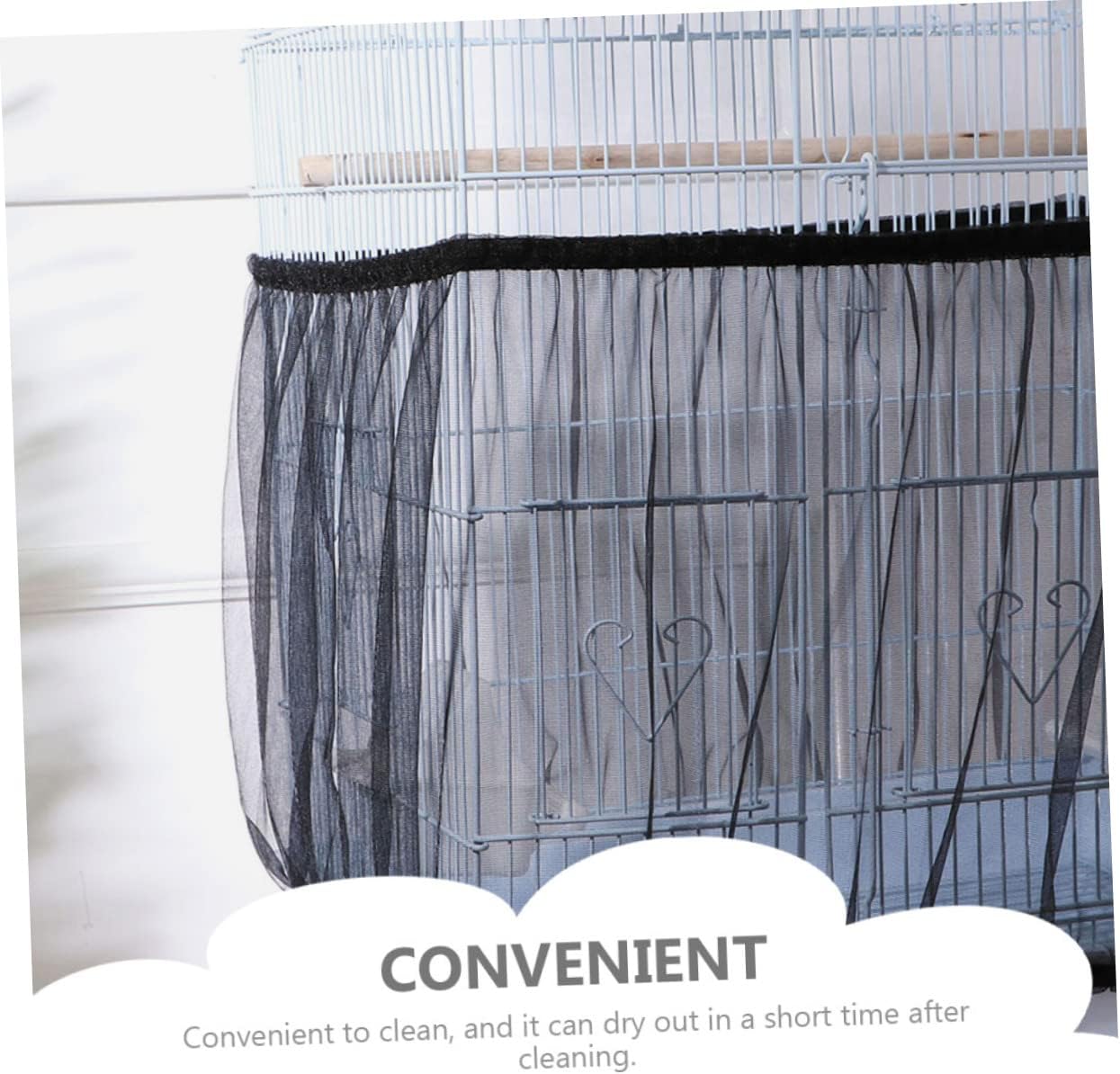 VICASKY 6pcs Birdcage Netting Dust Cover Breathable Mesh Gauze Bird Cage Cover for Parrots and Birds Easy to Install Clean Washable and Reusable
