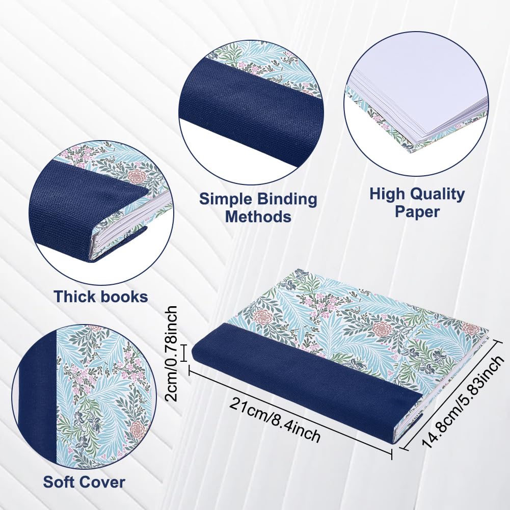 WEBEEDY DIY Buchbinden Starter Set Bereit Ihre Eigenen Notizbücher Mit Blumenmotiven Und A4 Papieren Zu Erstellen Falzbeine Stoff Buchumschlag Und Buchbindewerkzeuge Zurück Zur Schule
