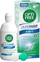 Vista 1 de Opti-Free Puremoist - Solución desinfectante multiusos con estuche para lentes, 10 onzas.
