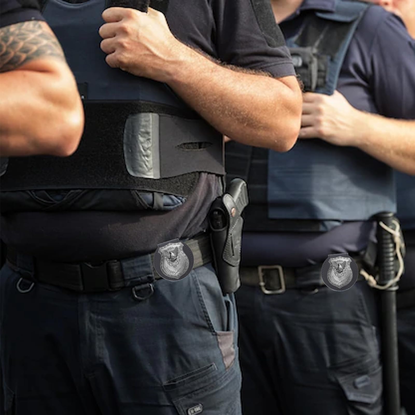 Portadistintivo In Pelle Per Uomo, Porta Badge Nascosto Per Polizia, FBI, Vigili Del Fuoco, Fatto A Mano, India