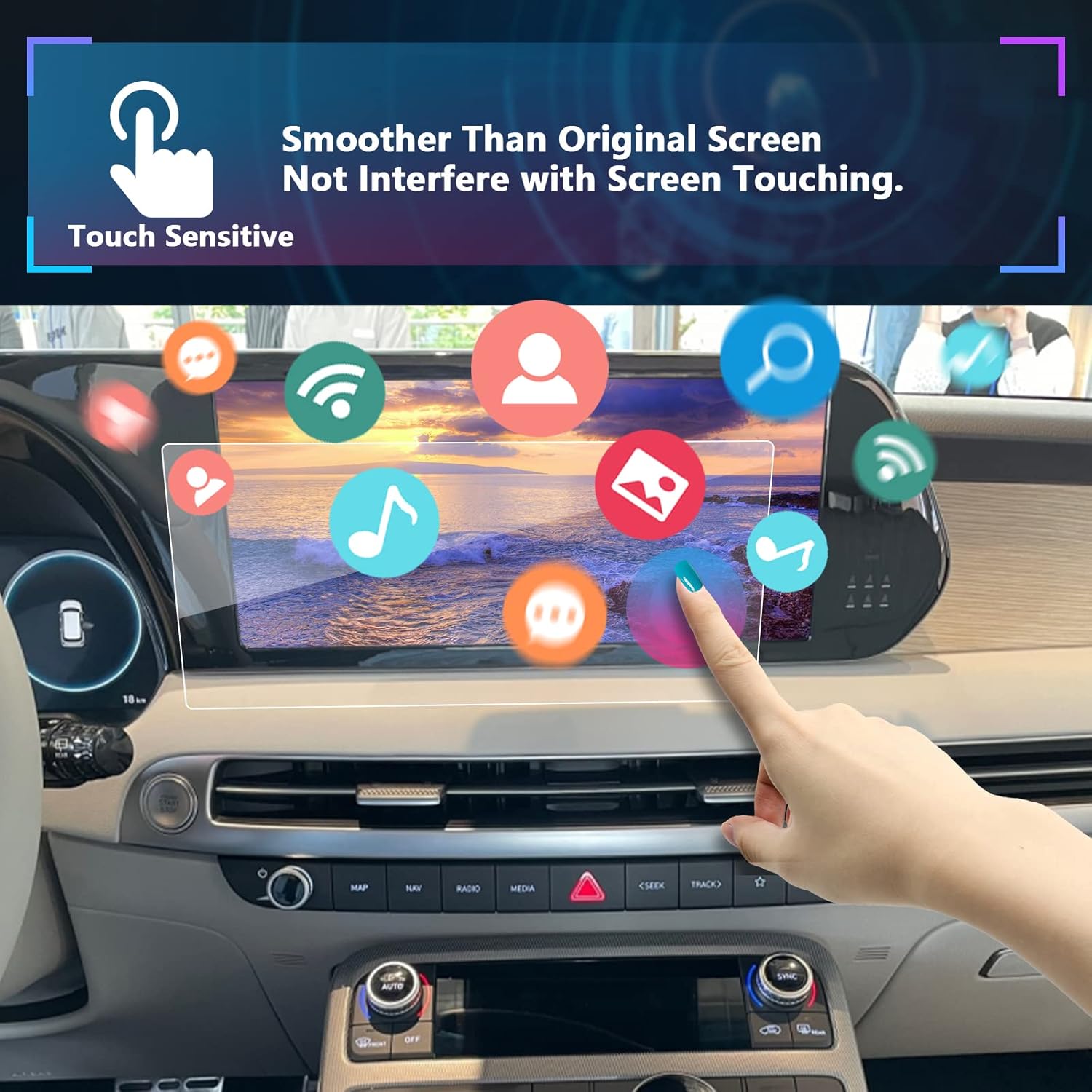 sxcy dimensions updated 2023 palisade 12 3 inch tempered glass screen protector for 2023 palisade 12 3 inch gps touch screen 2023 palisade 12 3 inch