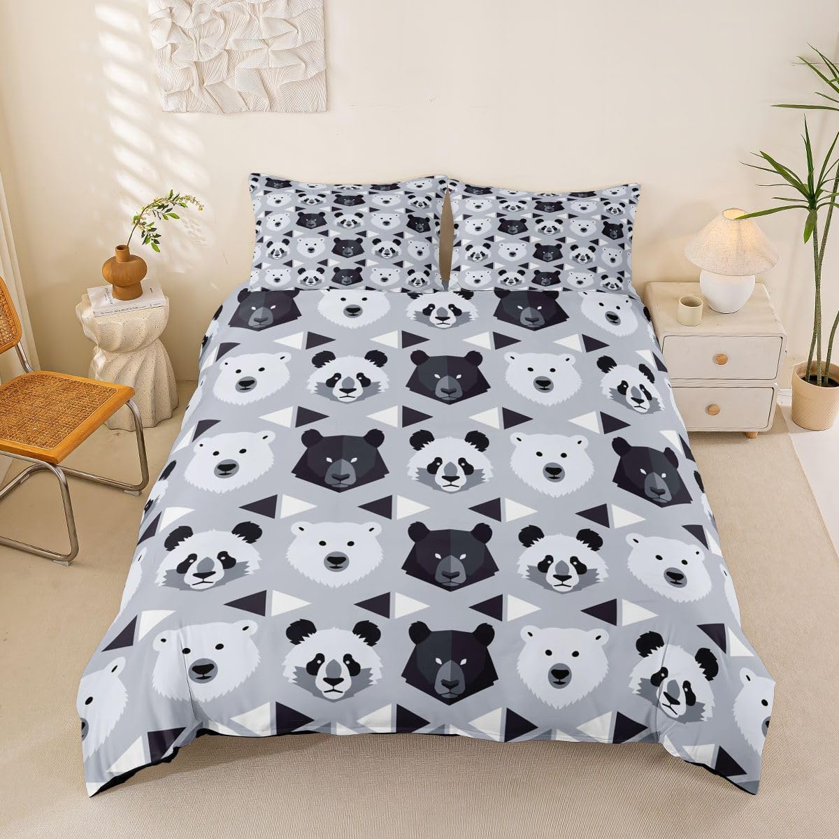 Feelyou Cartoon Blue Star Duvet Cover Toddler Size Cute Love Heart Comforter Cover for Boys Girls Dreamy Princess Bedding Set 2Pcs Room Decor No Comforter Breathable Soft Lightweight Microfiber