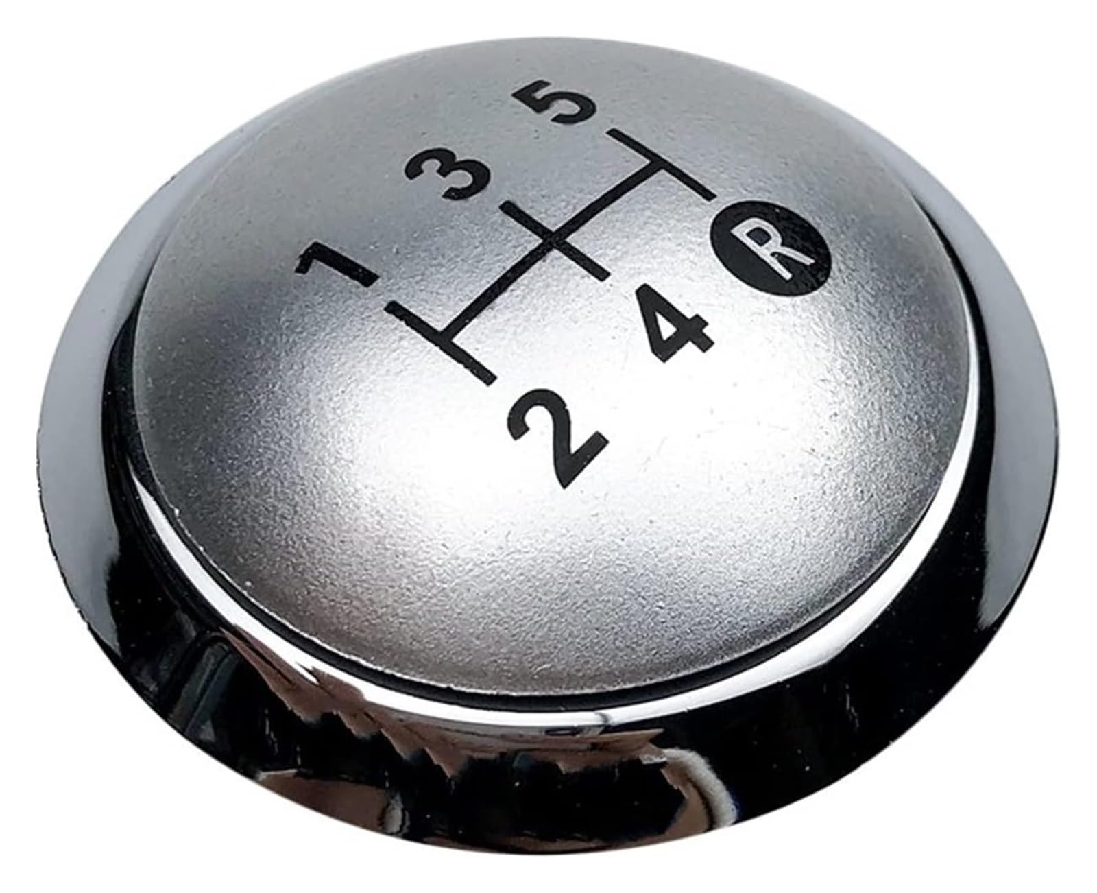 UTONGMU Manual Gear Shift Knob for Toyota for Corolla 1.8MT for AVENSIS for Yaris D4D for RAV4 Gear Shift Knob Lever Emblem Cap Cover(5 Speed Silver)
