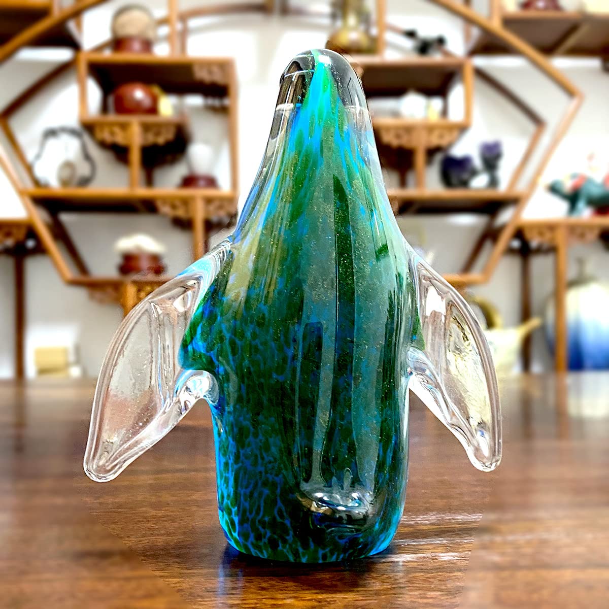 Amazon.com: JFYSJ Hand Blown Glass Fat Penguin with Jellyfish