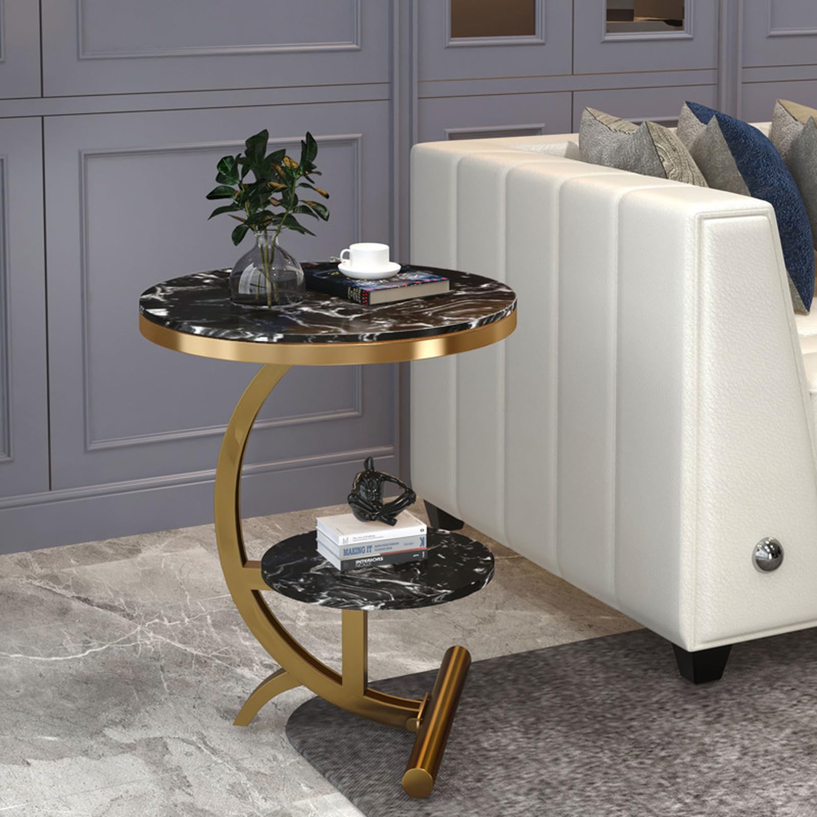 Petits espaces transformés grâce à cette table basse de salon à 2 niveaux