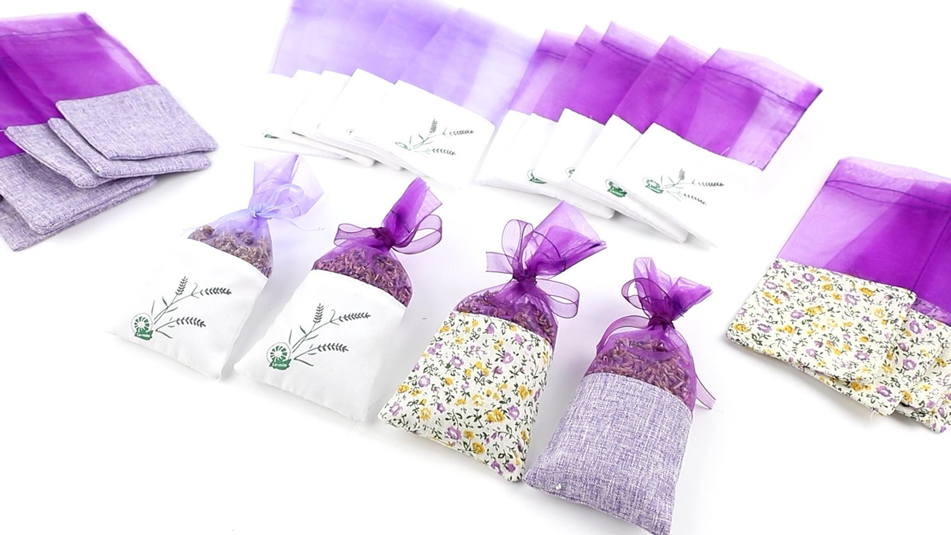 25 Pièces Sachet Pour Lavande Vide, Sachet Lavande Vide Emballage Cadeau Avec Sangle, Pour La