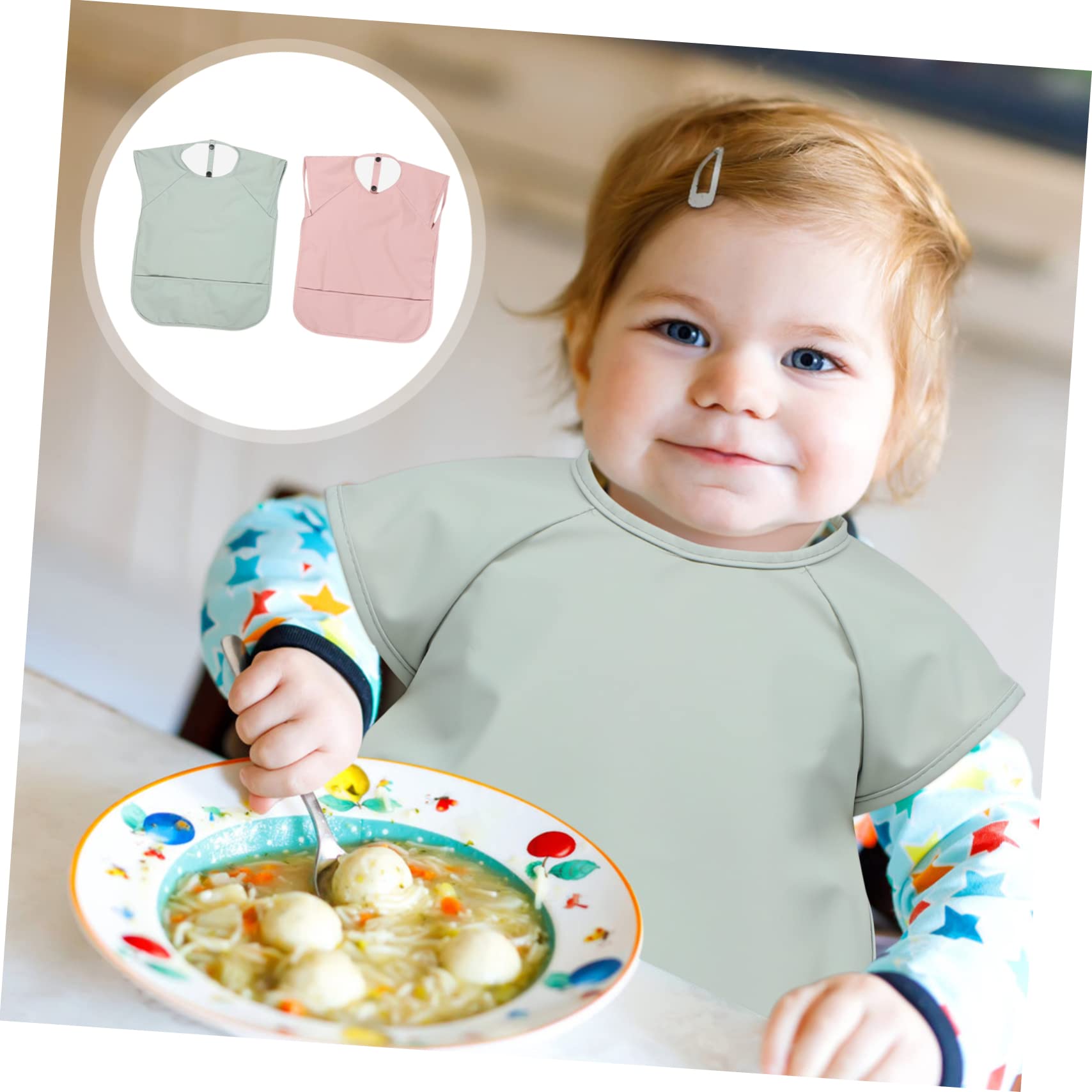 2 Piezas Babero Para Comer Bebé Baberos De Baba De Bebé Babero Impermeable Babero De Bebé Baberos Para Bebé Babero Para Bebé Baberos Infantiles Babero De Saliva De Bebé Delantal