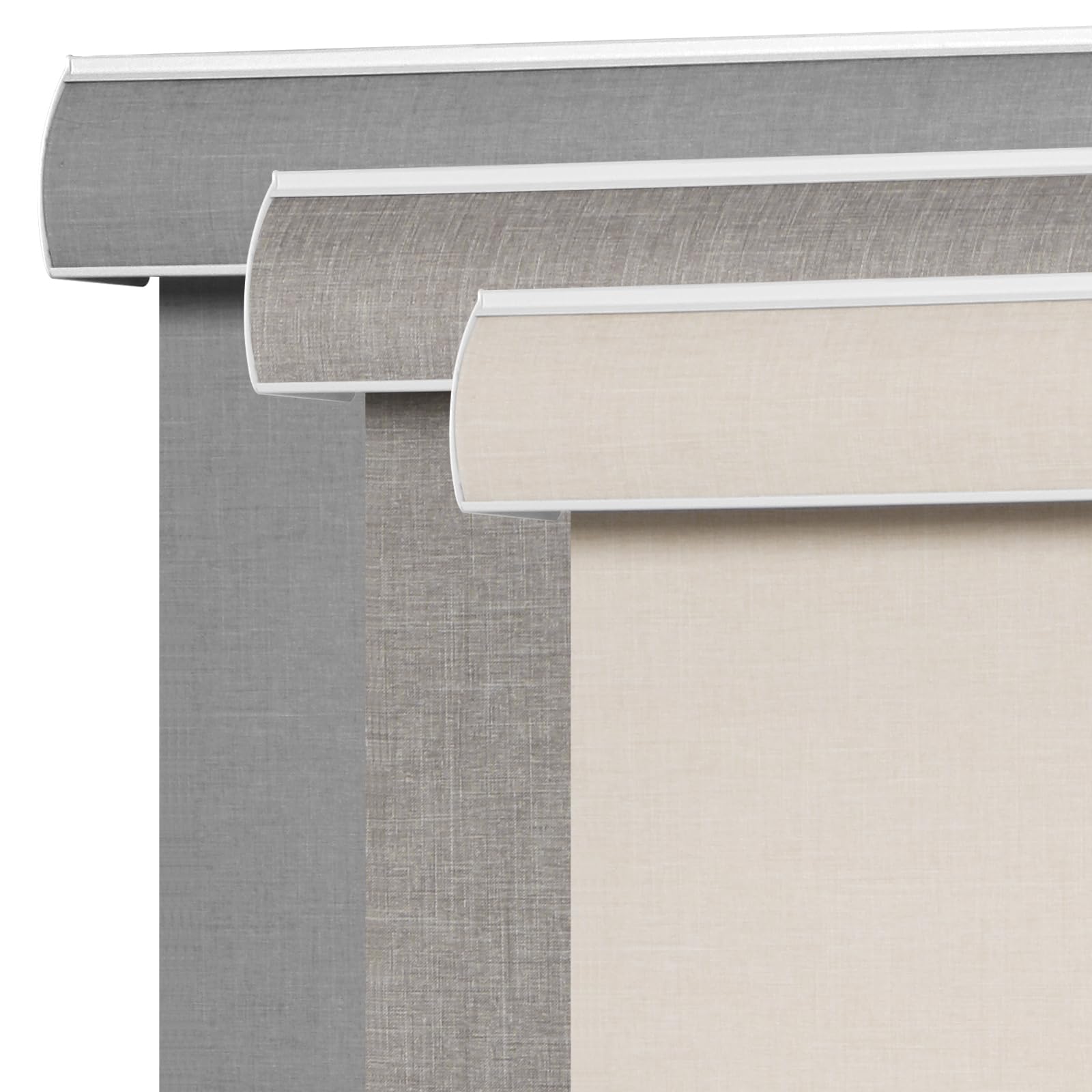 seeye blackout roller shades for windows, cordless, roller blinds, linen fabric window blinds, thermal insulated fabric uv protection, room darkening shades for home,office (line beige, 72" w x 72" h)